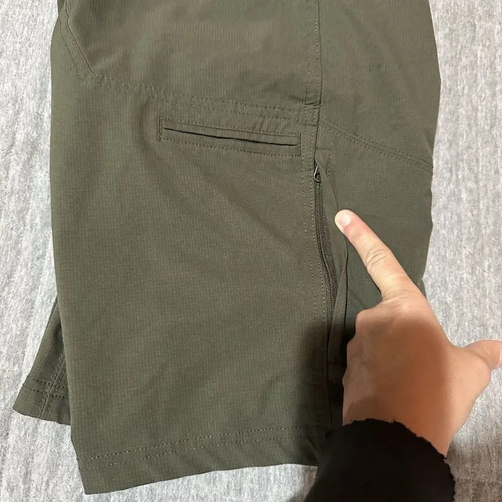 Kuhl Women’s 30 Green Cargo Shorts Zip Pockets Outdoor Casual Hiking Quick Dry - Picture 8 of 13